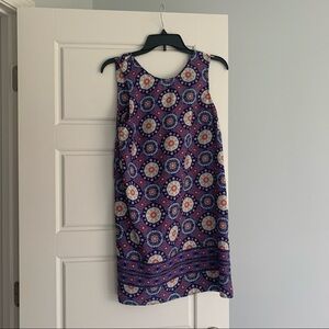 Soprano blue/purple patterned dress size M